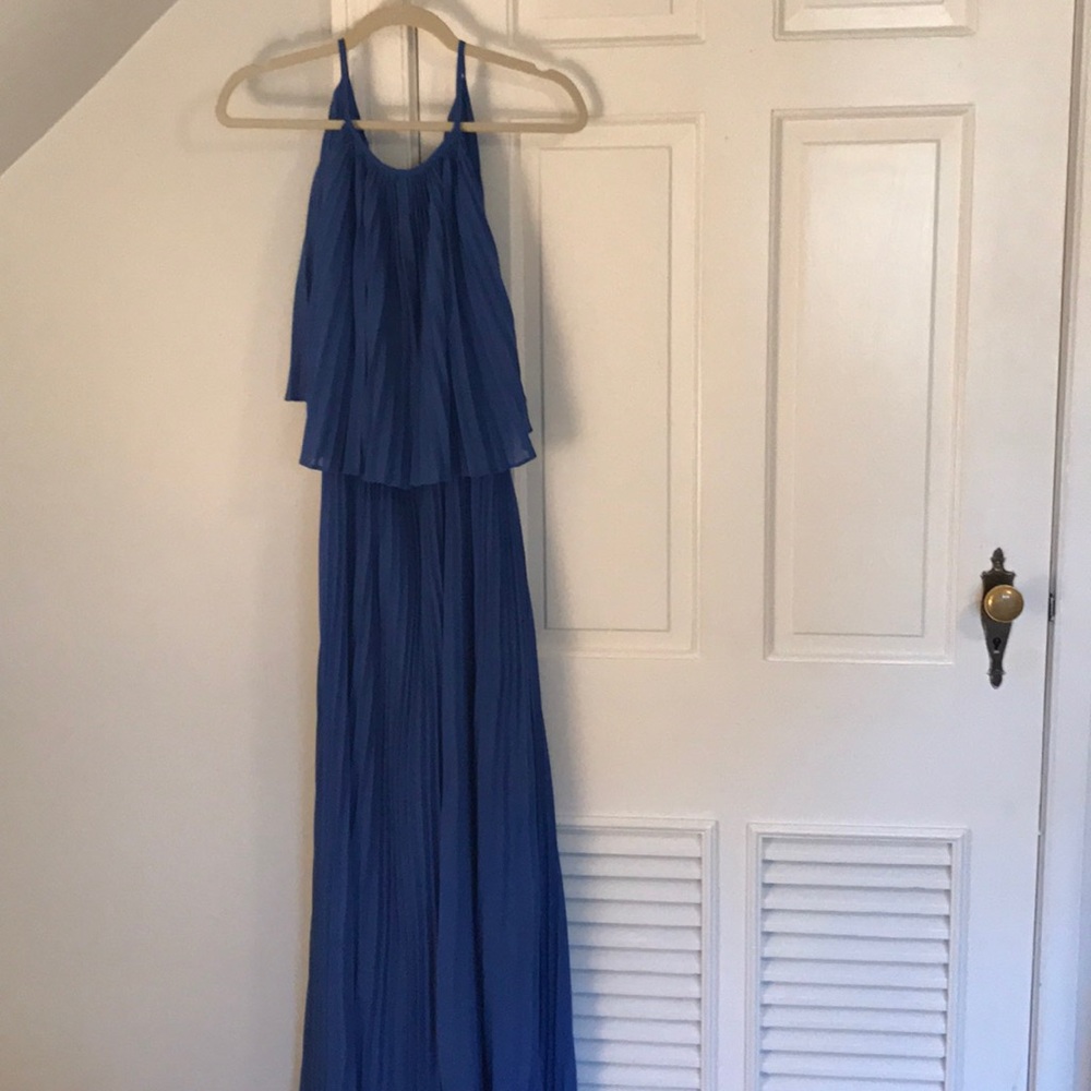Line + Dot pleated maxi dress